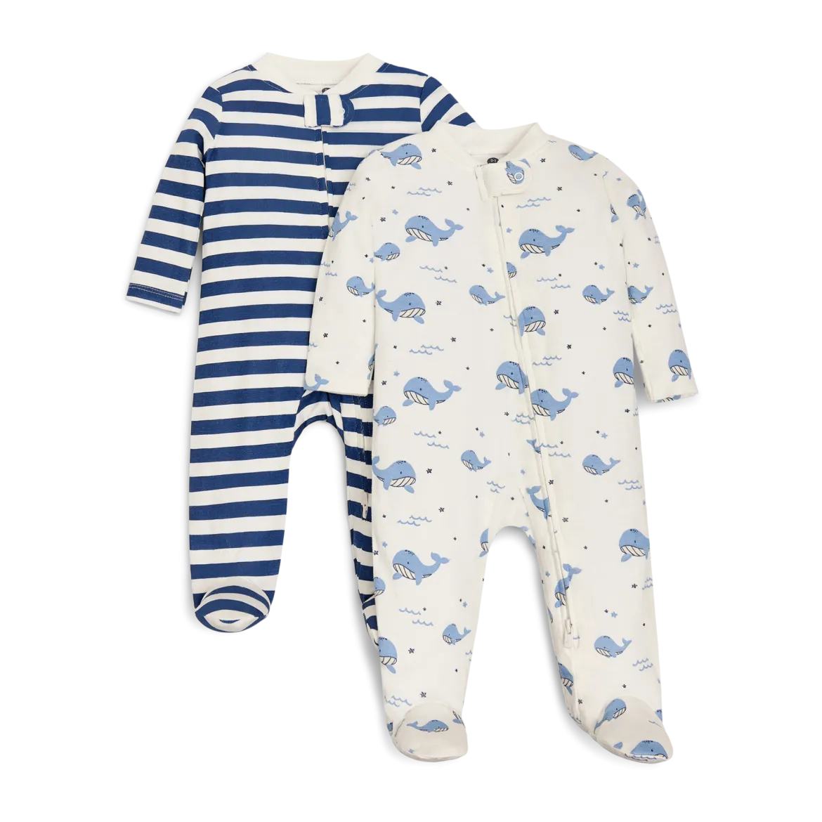 Organic Cotton 2-Way Zip Footie (2 Pack)