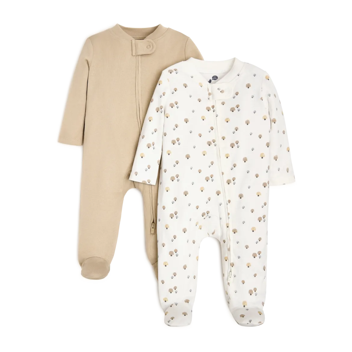 Organic Cotton 2-Way Zip Footie (2 Pack)
