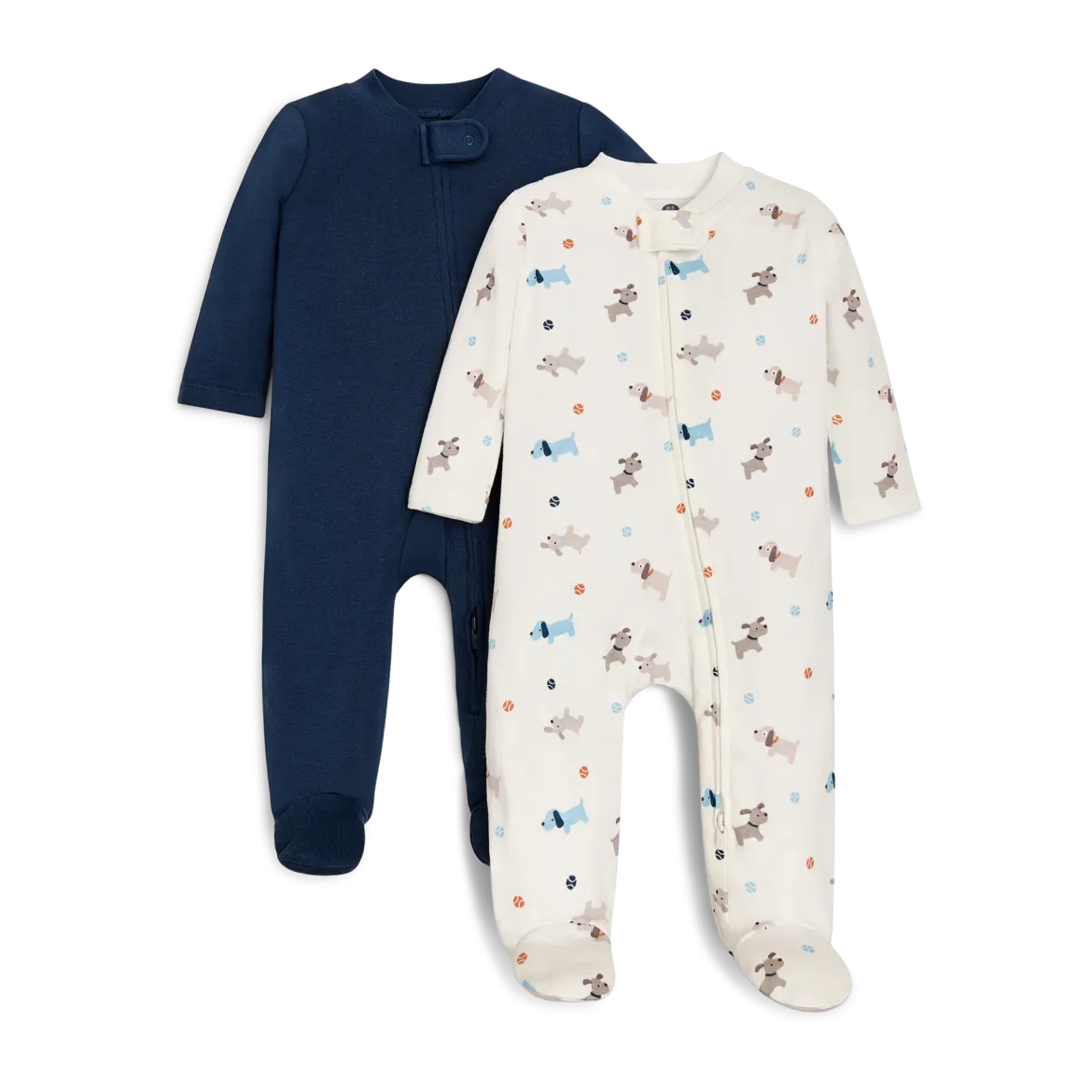 Organic Cotton 2-Way Zip Footie (2 Pack)