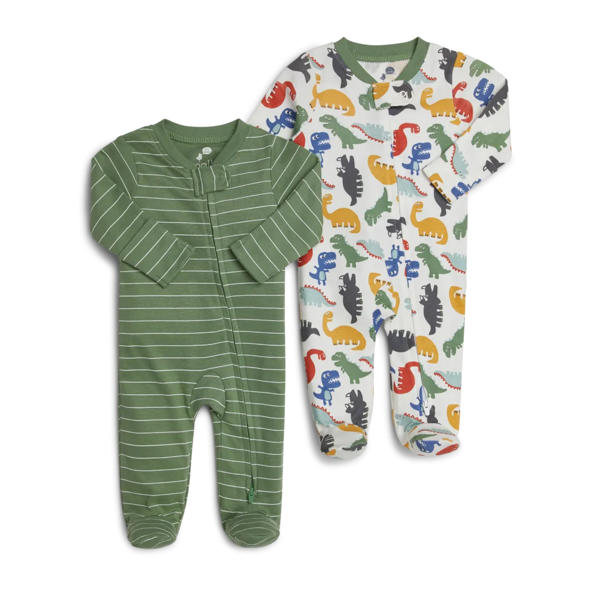 Organic Cotton 2-Way Zip Footie (2 Pack)