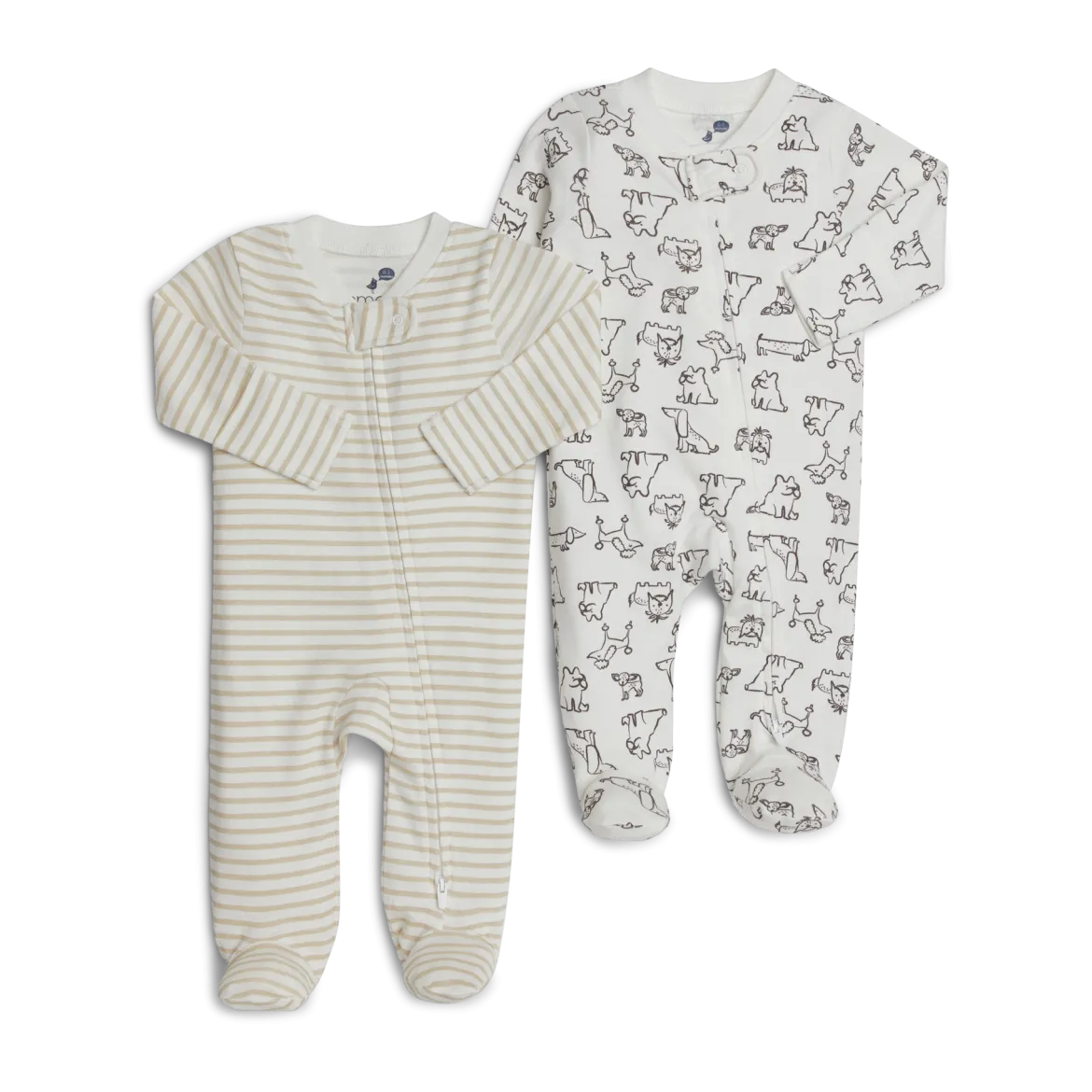 Organic Cotton 2-Way Zip Footie (2 Pack)