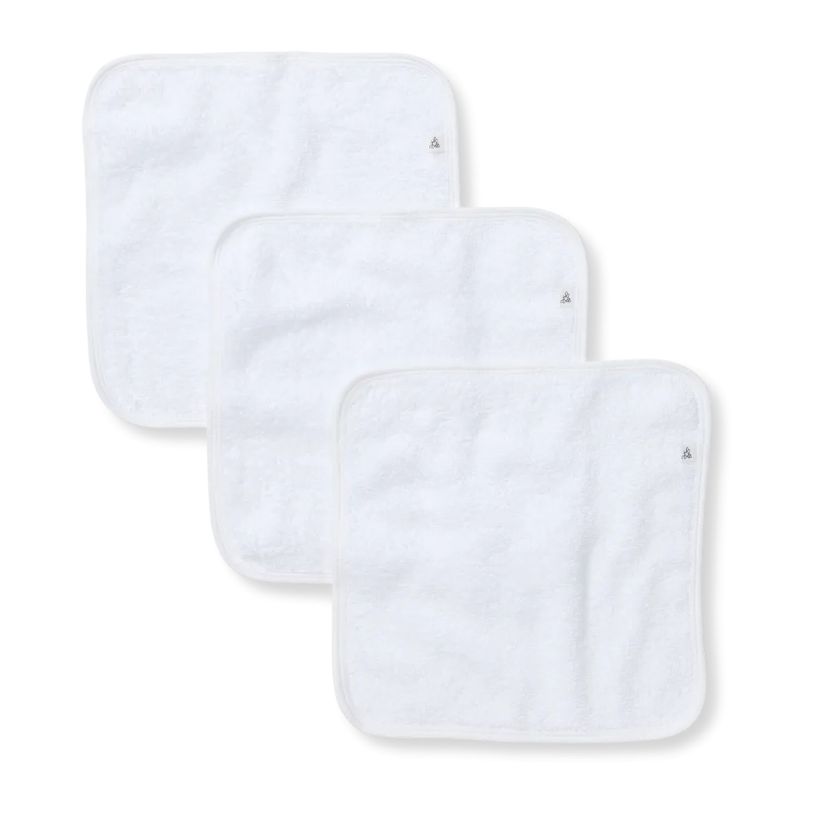 Organic Cotton Woven Terry Solid Washcloths (3 Pack)