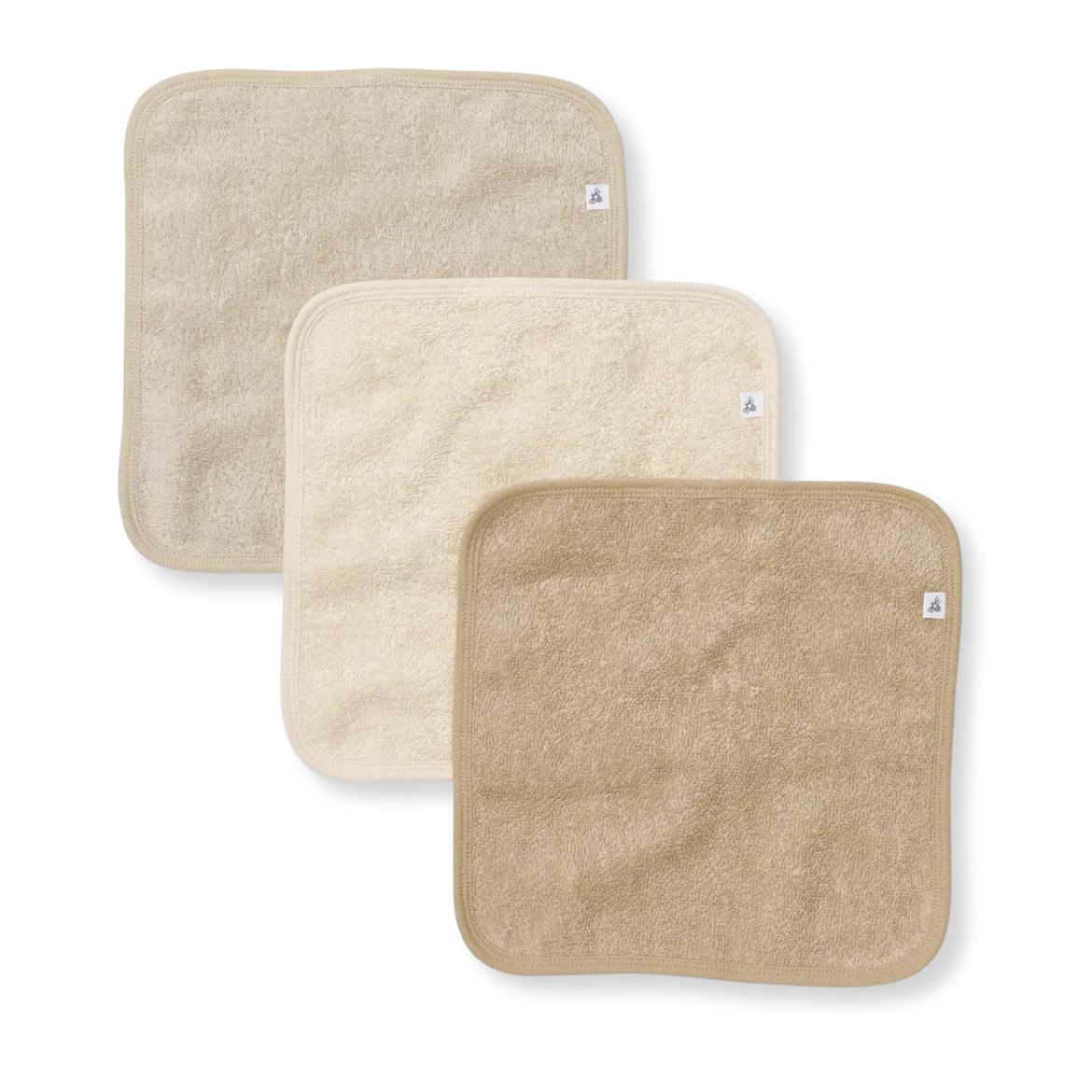 Organic Cotton Woven Terry Solid Washcloths (3 Pack)