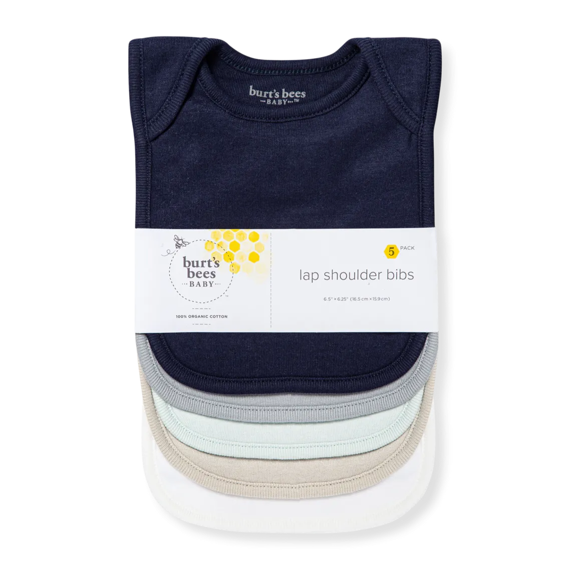 Organic Lap Shoulder Bibs (5 Pack)
