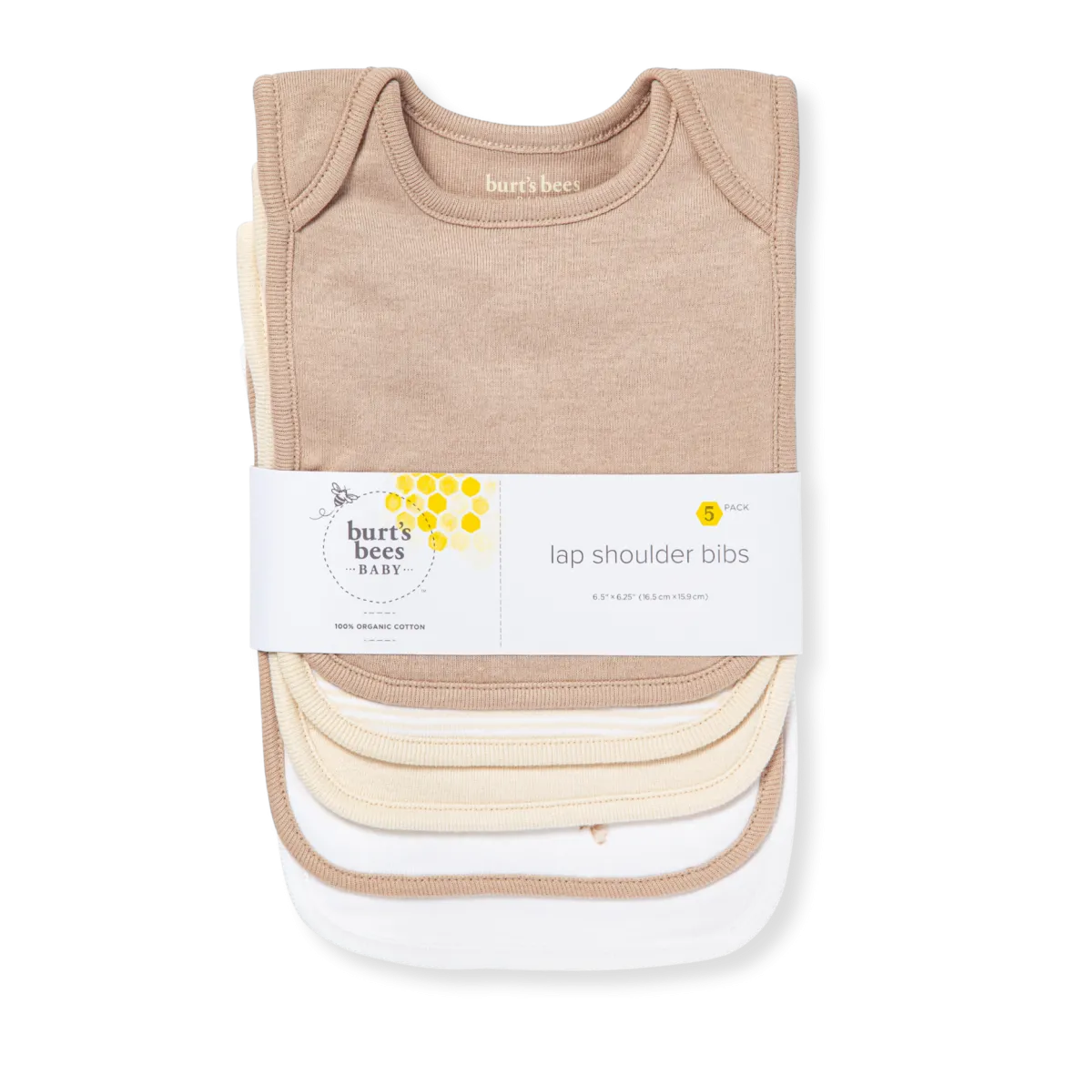 Organic Lap Shoulder Bibs (5 Pack)