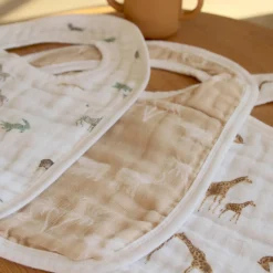Organic Muslin Snap Bibs (3 Pack)