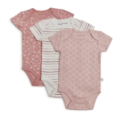 Organic Printed Short Sleeve Bodysuit (3 Pack)
