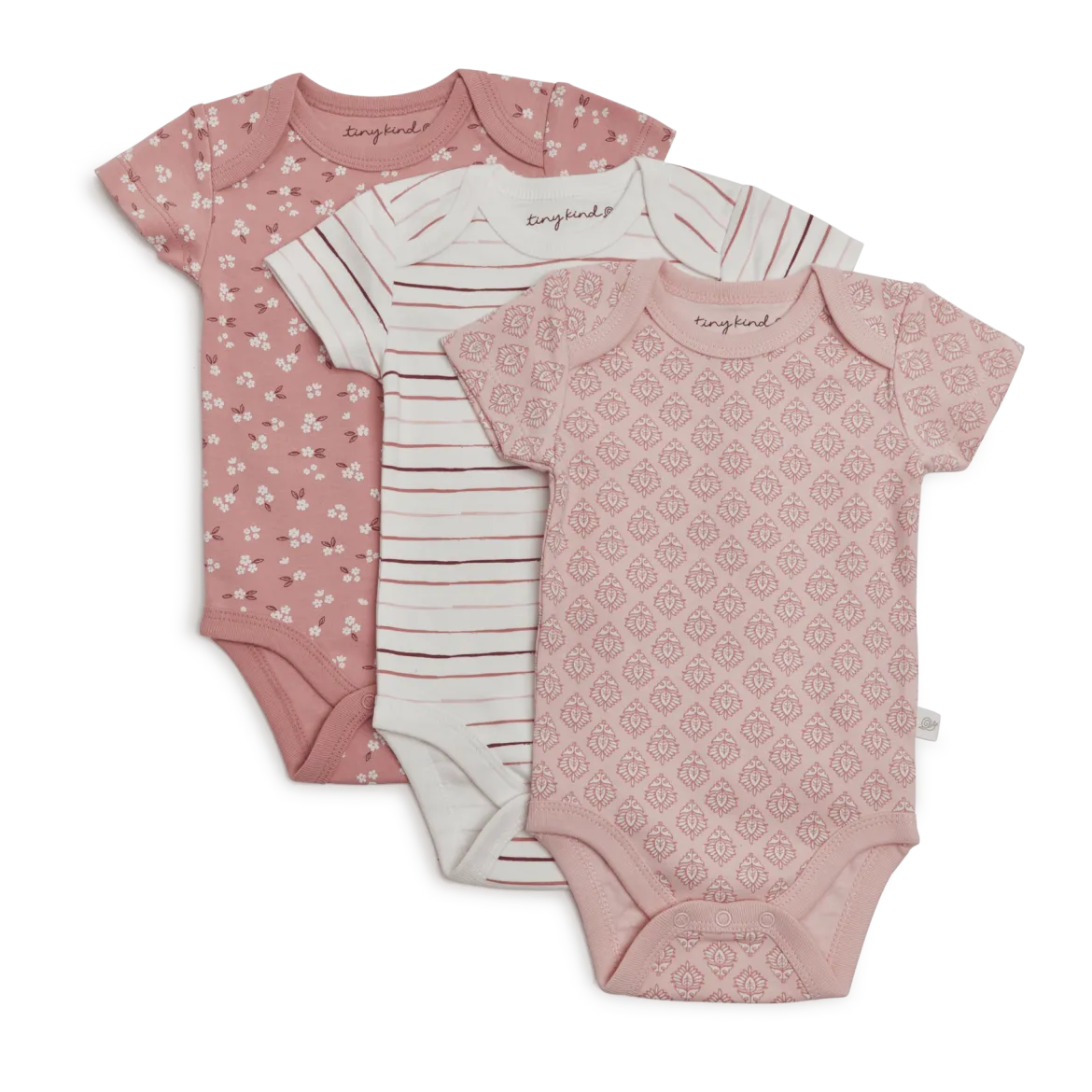 Organic Printed Short Sleeve Bodysuit (3 Pack)