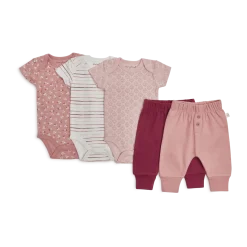 Organic Printed Short Sleeve Bodysuit (3 Pack)
