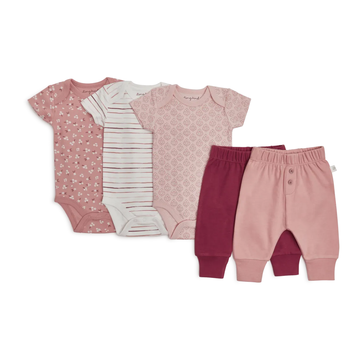 Organic Printed Short Sleeve Bodysuit (3 Pack)
