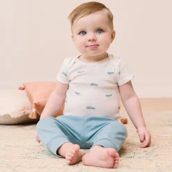 Organic Printed Short Sleeve Bodysuit (3 Pack)
