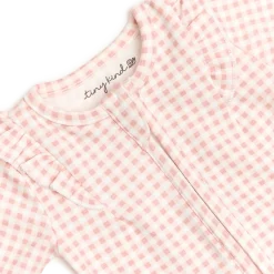 Organic Ruffle Cotton Printed 2-Way Zip Footie