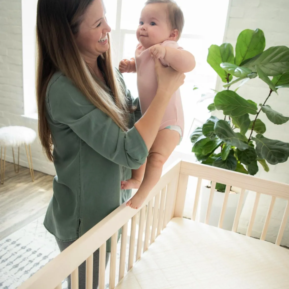 Organic Ultra Breathable Lightweight 2-Stage Mattress with Washable Cover