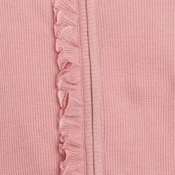 Organic Waffle Ruffle Zipper Footie (2 Pack)