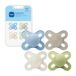 Original Start Matte Newborn Baby Pacifier 0-3 Months (4 Pack)