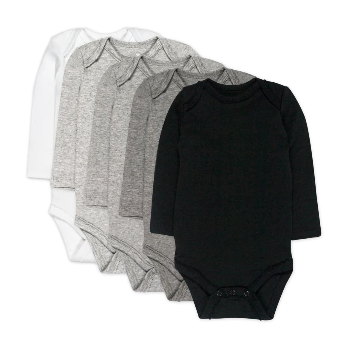 5-Pack Organic Cotton Long Sleeve Bodysuit