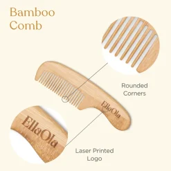 3-Piece Bamboo Brush & Comb Set