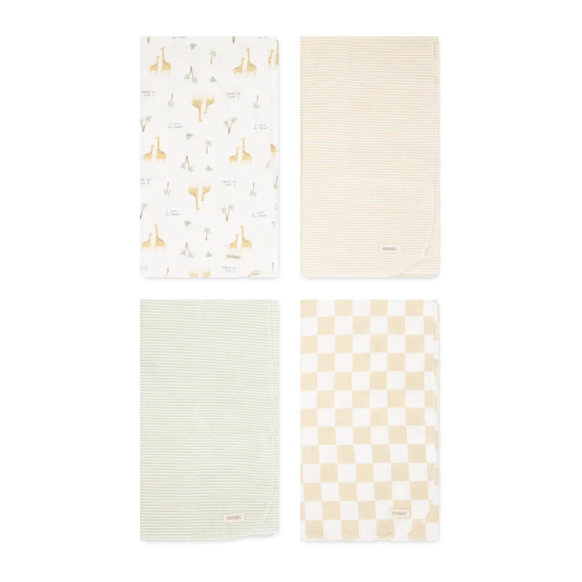 4-Piece Flannel Receiving Blanket