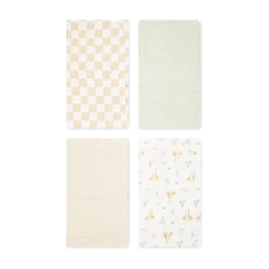 4-Piece Flannel Receiving Blanket