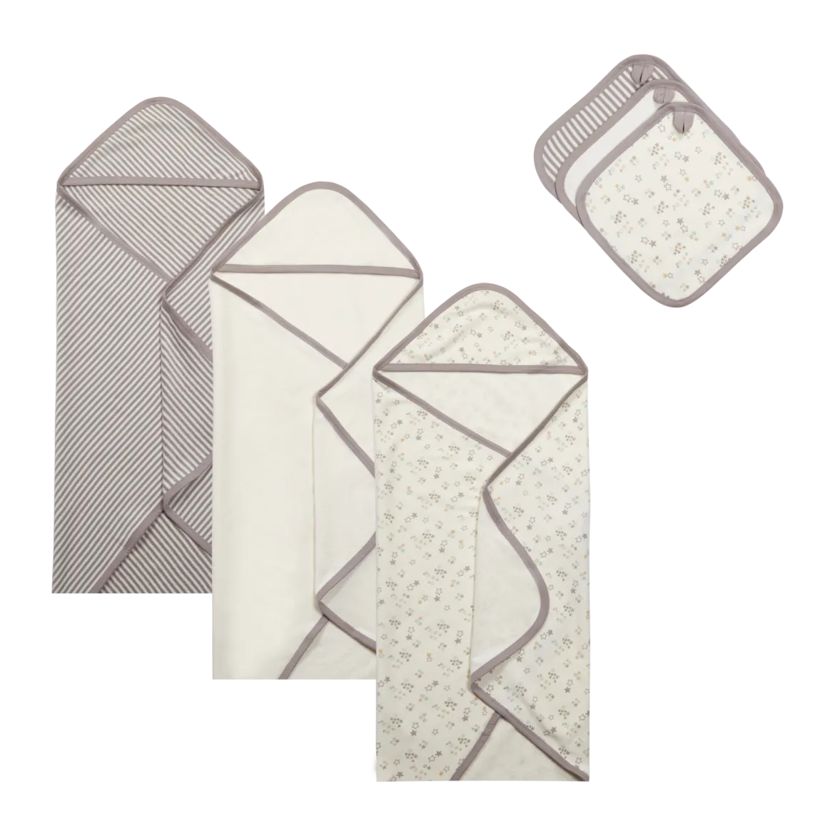 6-Piece Organic Cotton Bath Time Set