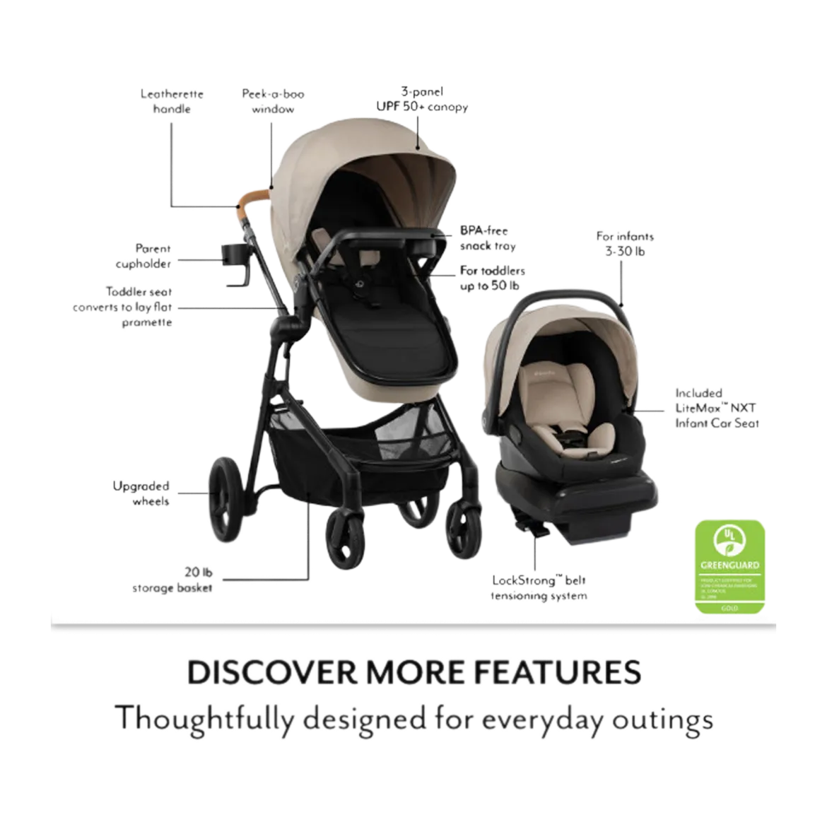 Pivot NXT Travel System with LiteMax NXT Infant Car Seat