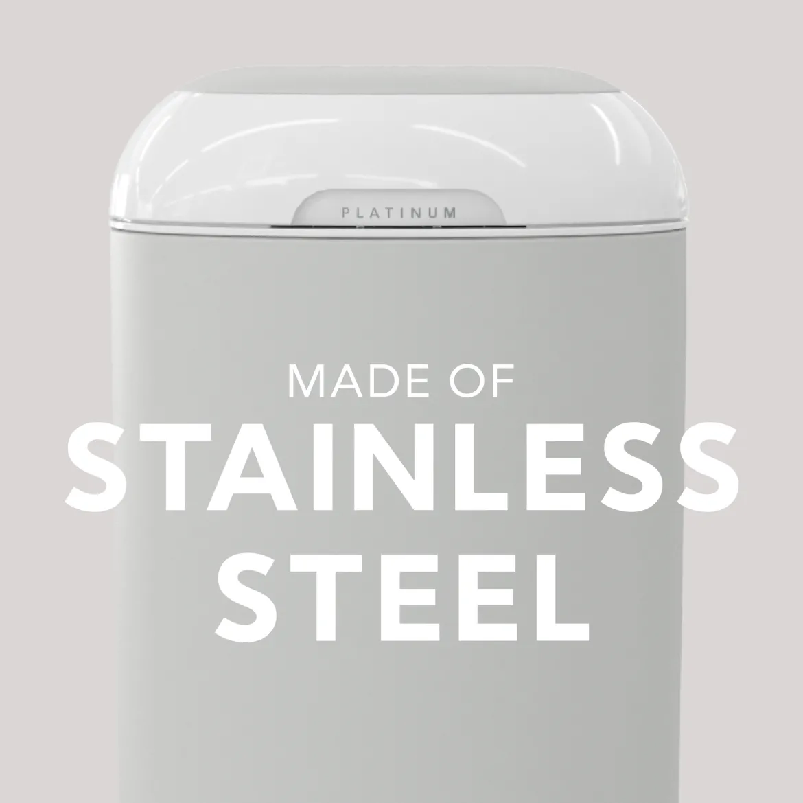 Platinum Stainless Steel Diaper Pail with Easy Roll Refill Bags