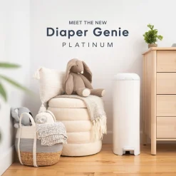 Platinum Stainless Steel Diaper Pail with Easy Roll Refill Bags