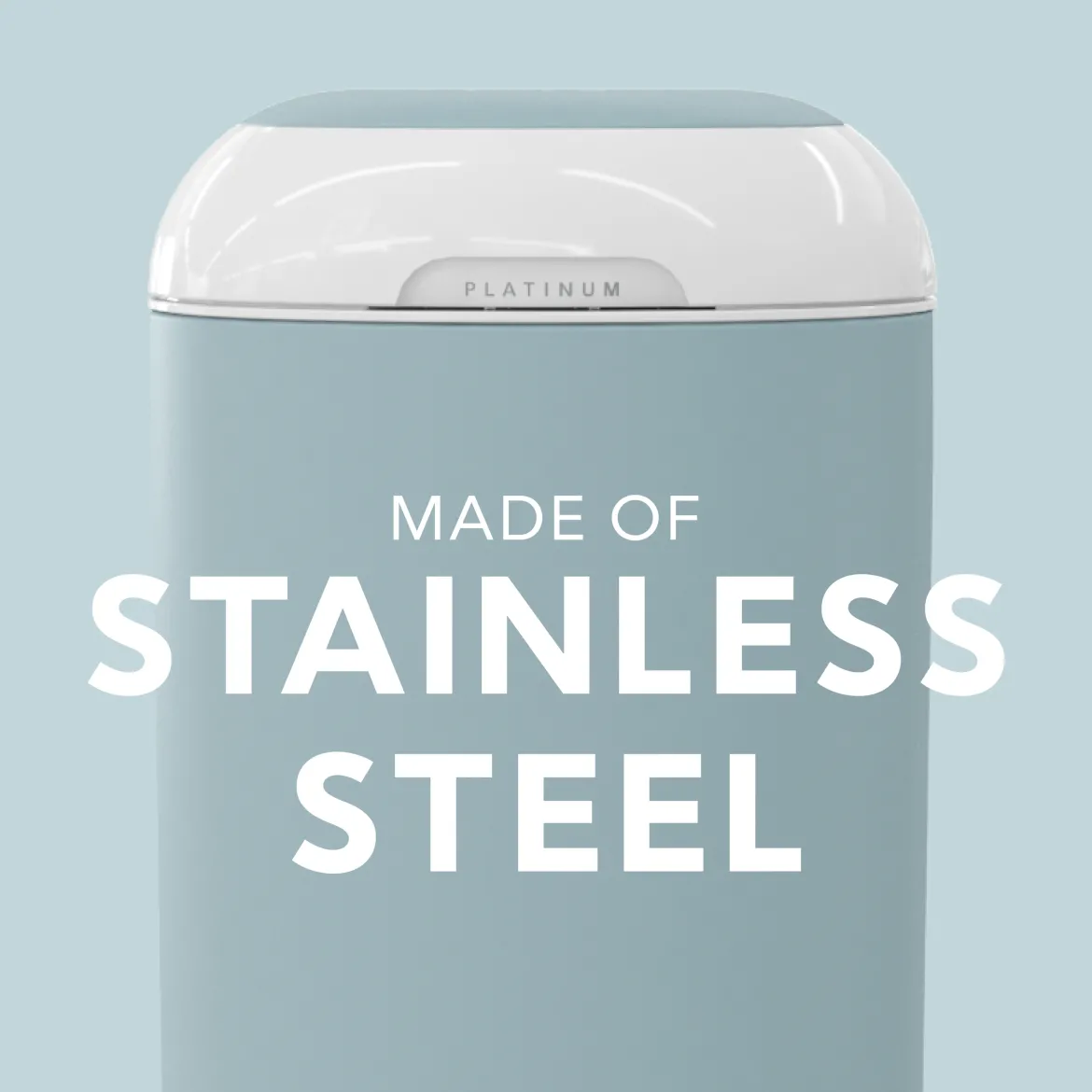 Platinum Stainless Steel Diaper Pail with Easy Roll Refill Bags