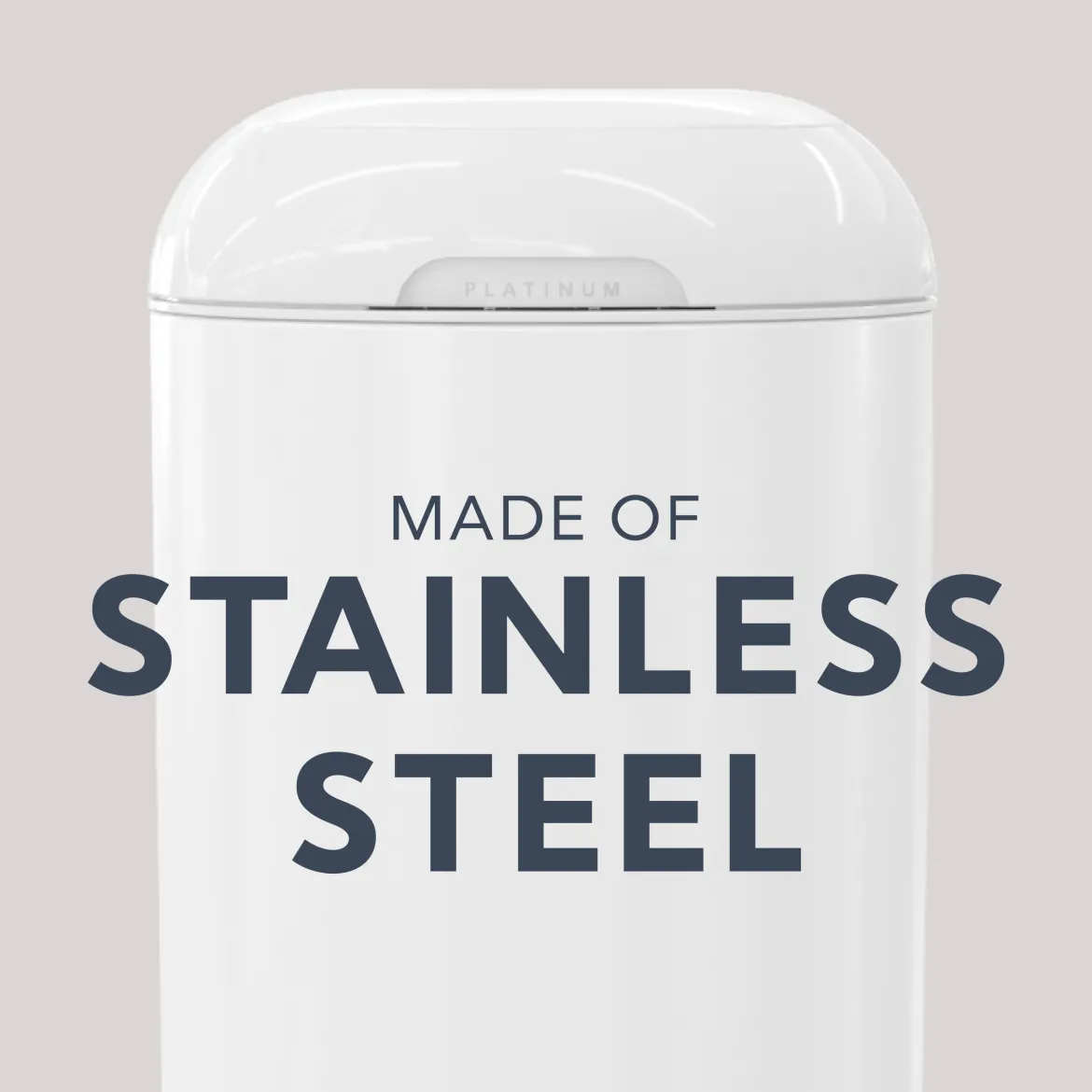 Platinum Stainless Steel Diaper Pail with Easy Roll Refill Bags