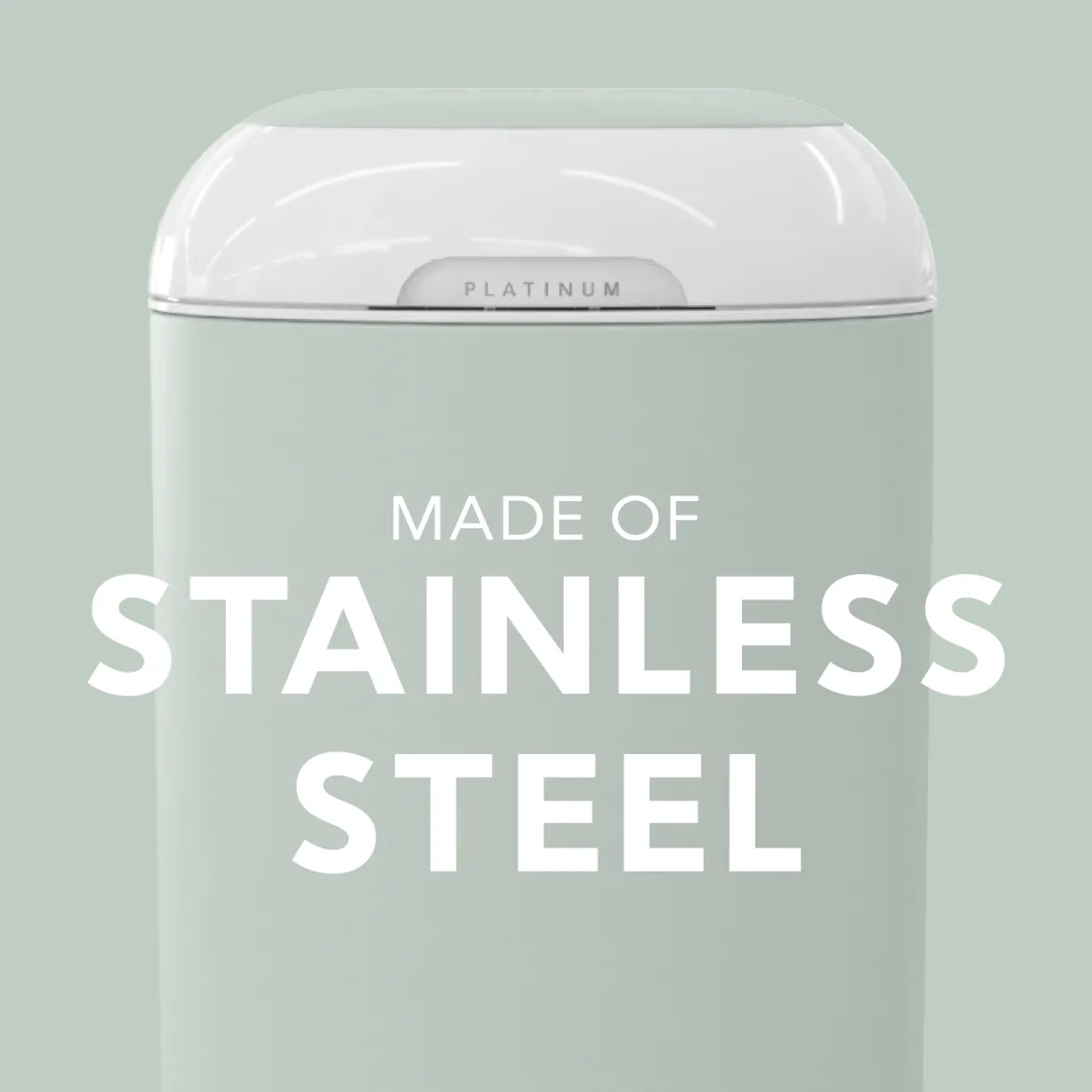 Platinum Stainless Steel Diaper Pail Gift Set