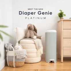 Platinum Stainless Steel Diaper Pail Gift Set