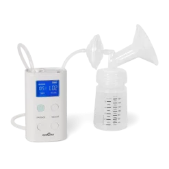 9 Plus Portable Rechargeable Breast Pump with Grey Tote and Pink Cooler Kit