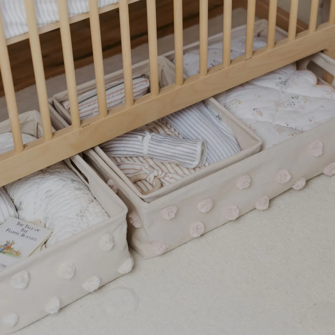 Pom Pom Hide Away Basket