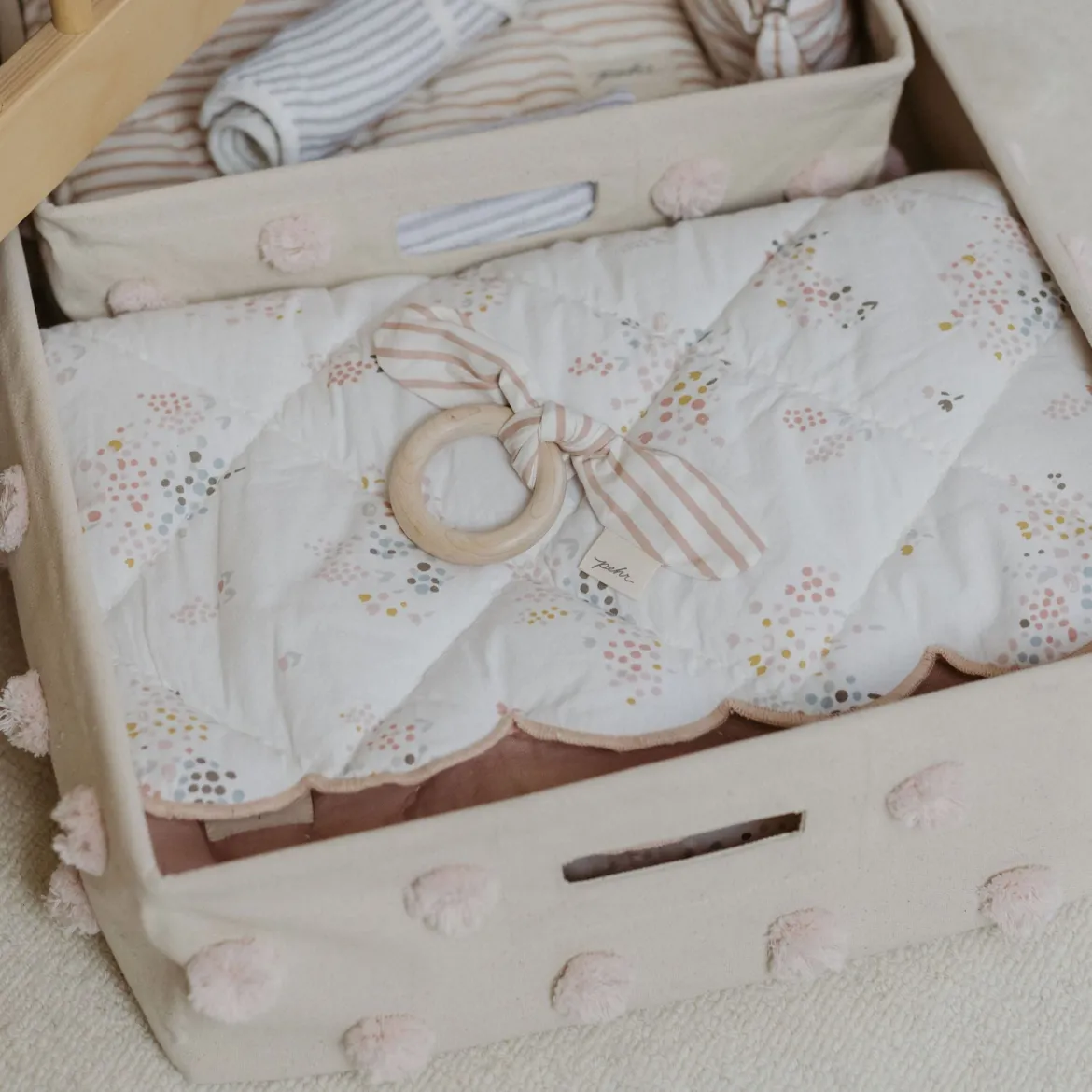 Pom Pom Hide Away Basket