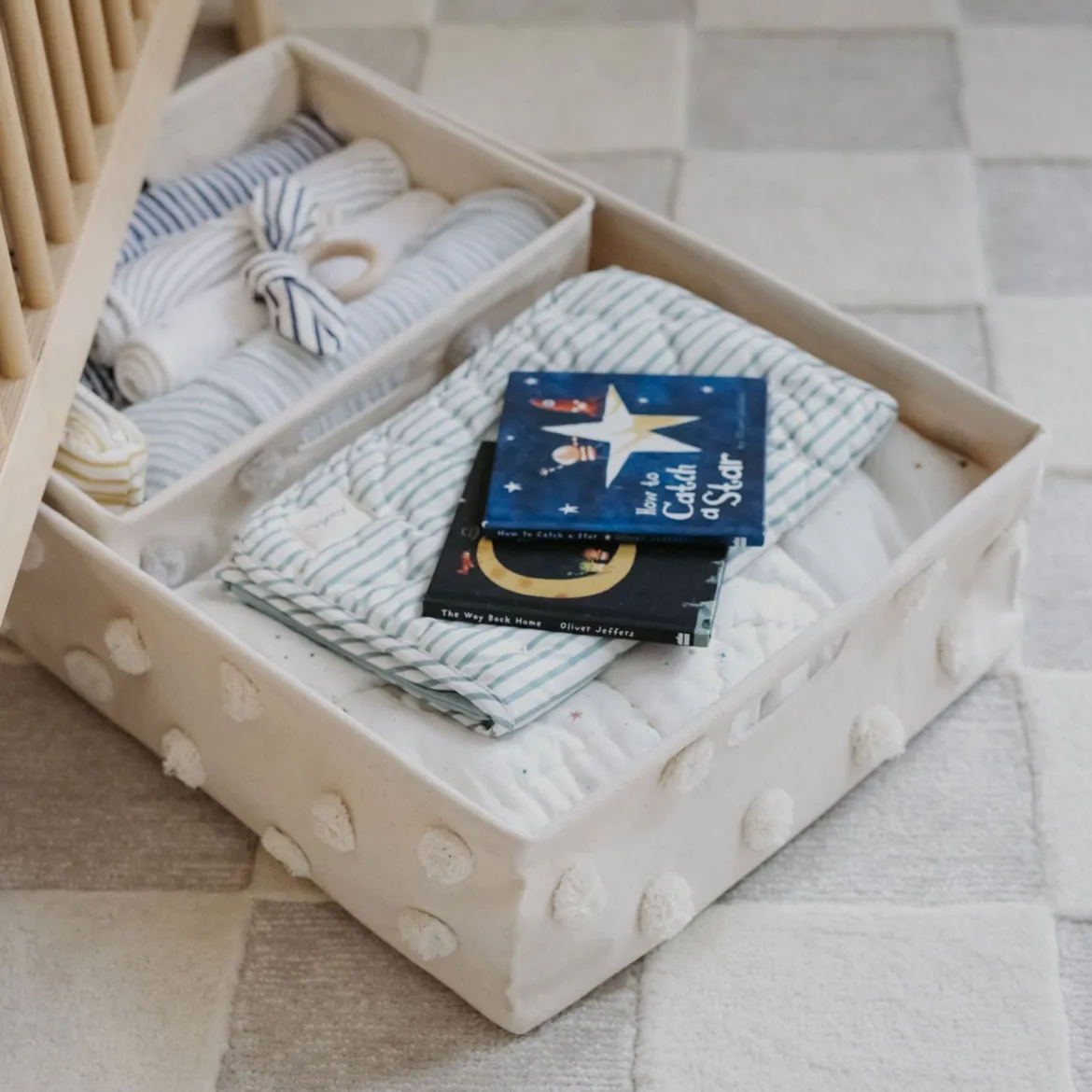 Pom Pom Hide Away Basket