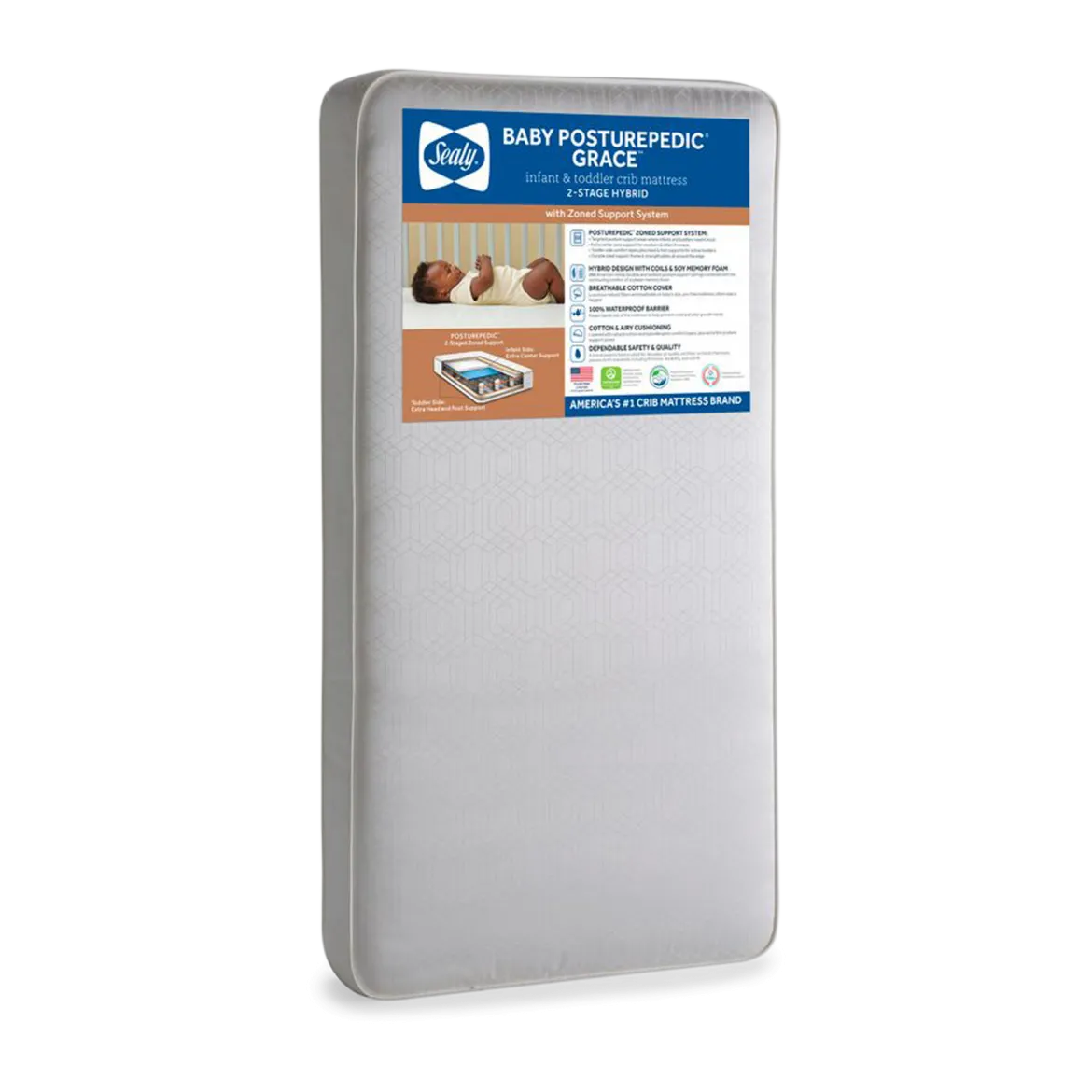 Posturepedic Grace 2-Stage Crib Mattress