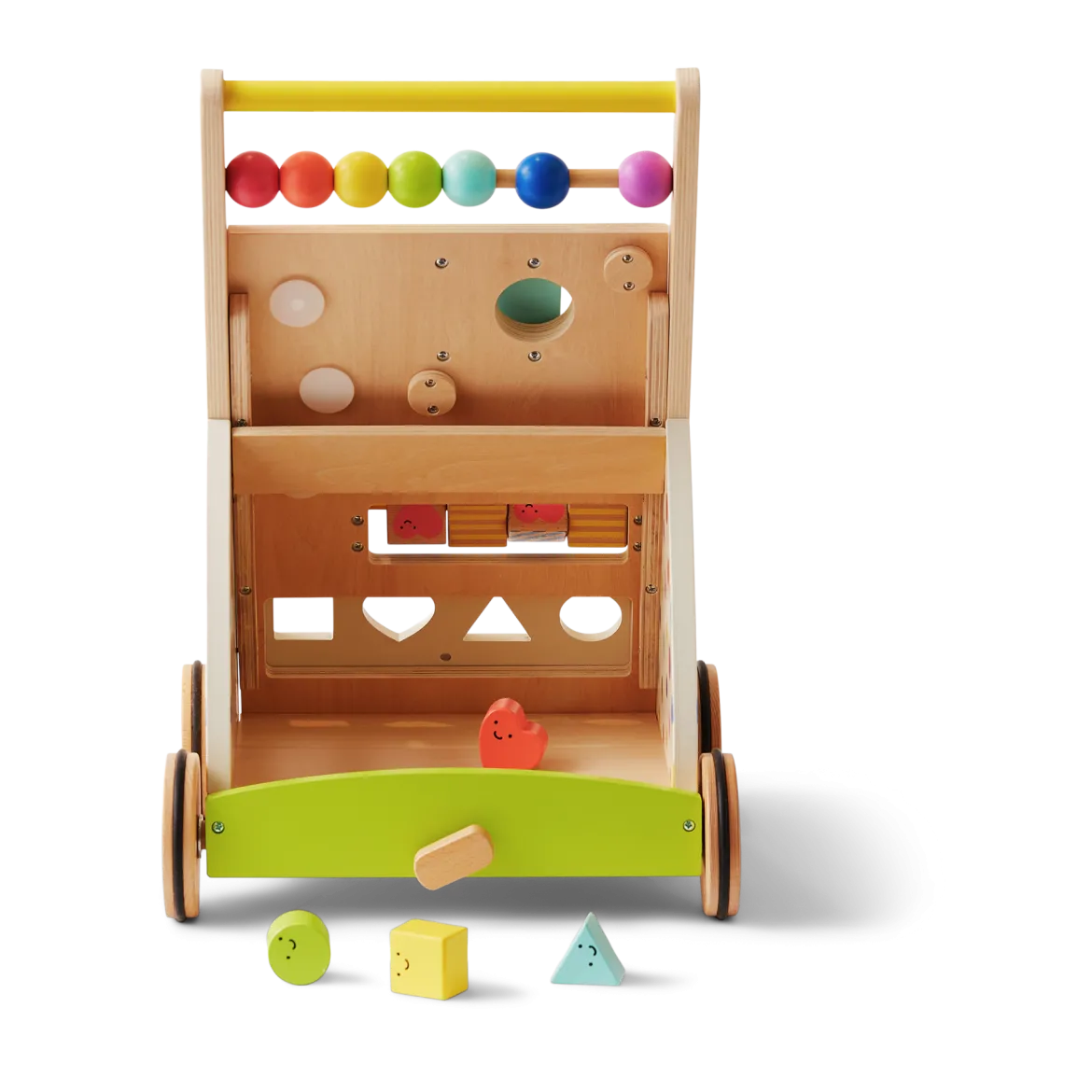Premium Natural Wooden Activity Walker