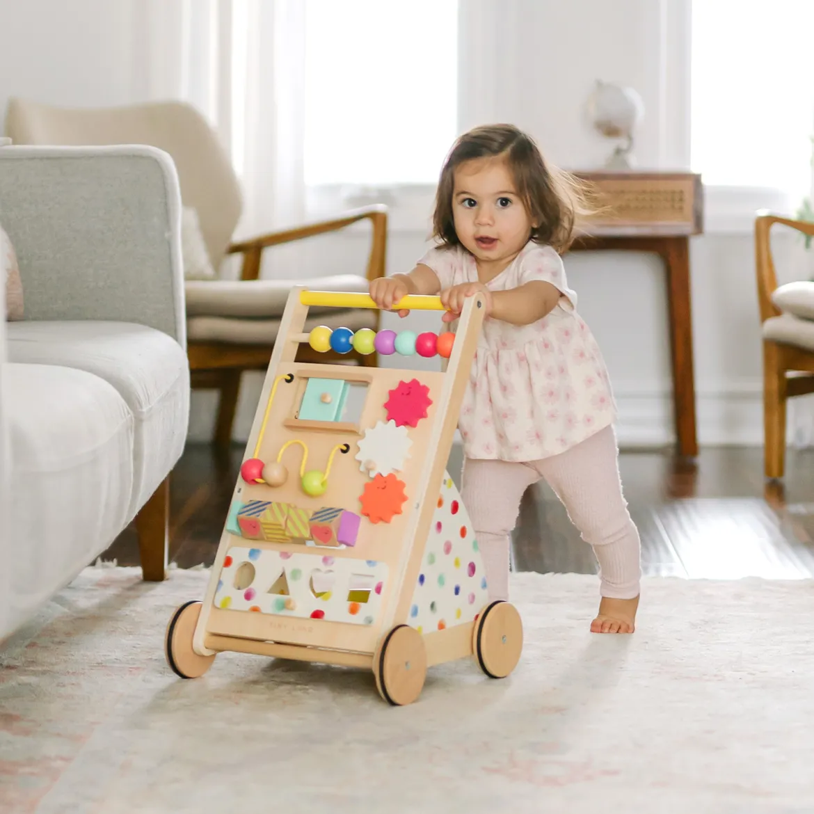 Premium Natural Wooden Activity Walker