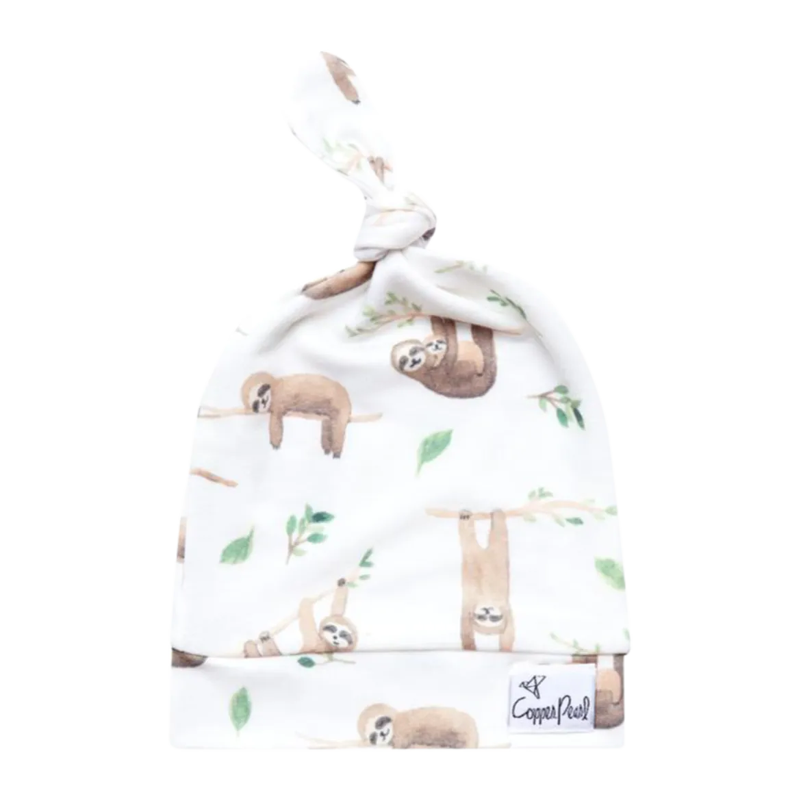 Printed Top Knot Hat