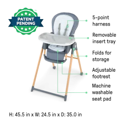 Proper Positioner 7-in-1 Deluxe Baby to Toddler High Chair