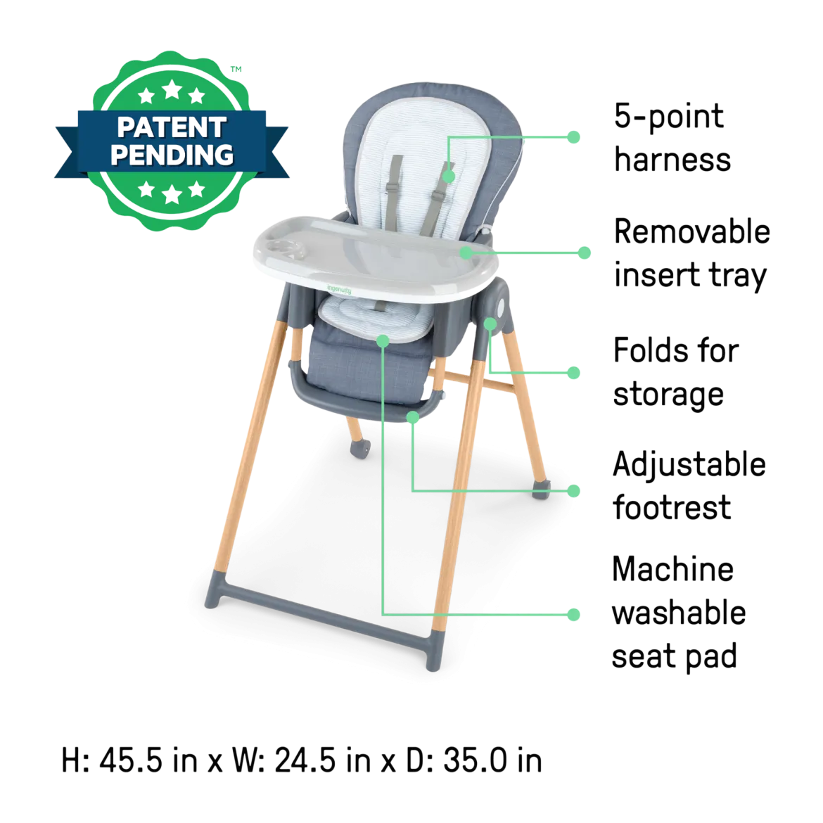 Proper Positioner 7-in-1 Deluxe Baby to Toddler High Chair