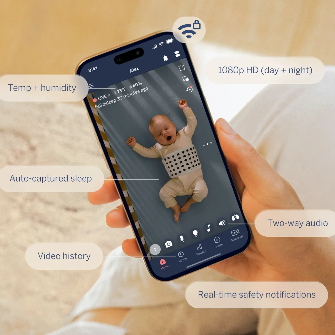 Pro Smart Baby Monitor and Floor Stand
