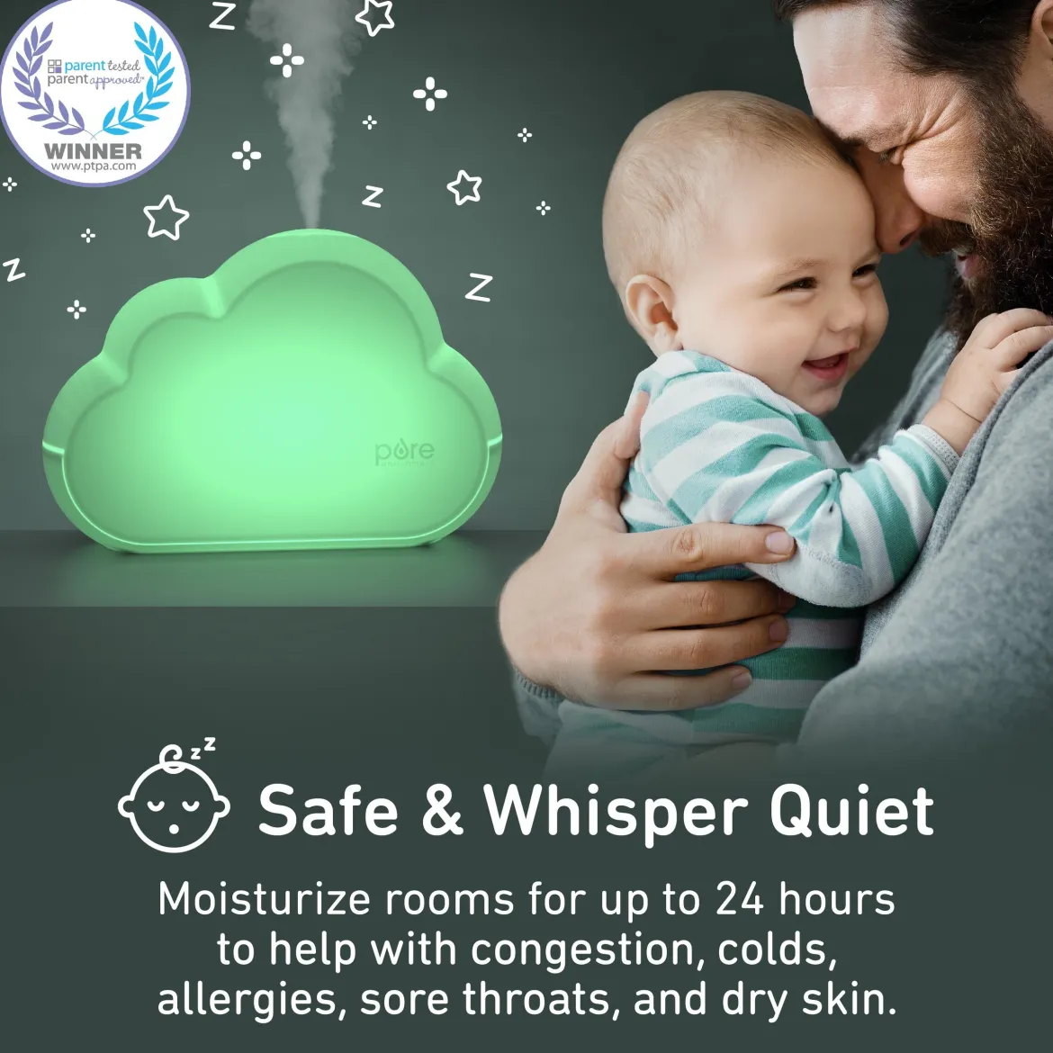 PureBaby Cloud Ultrasonic Cool Mist Humidifier