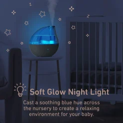 PureBaby Ultrasonic Cool Mist Humidifier & Soft Glow Night Light