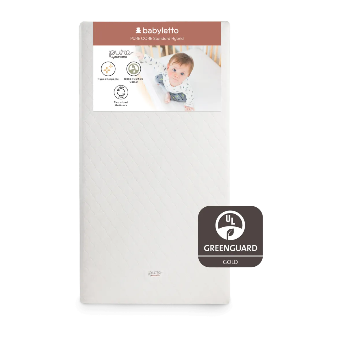 Pure Core Crib Mattress with Hybrid Waterproof Cover
