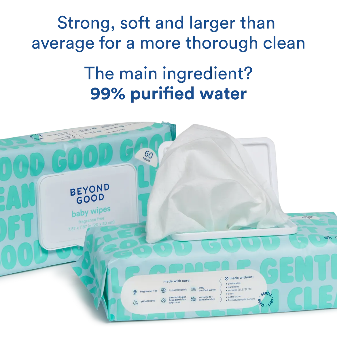 99% Purified Water Baby Wipes