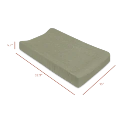 Quilted Changing Pad Cover in GOTS Certified Organic Muslin Cotton