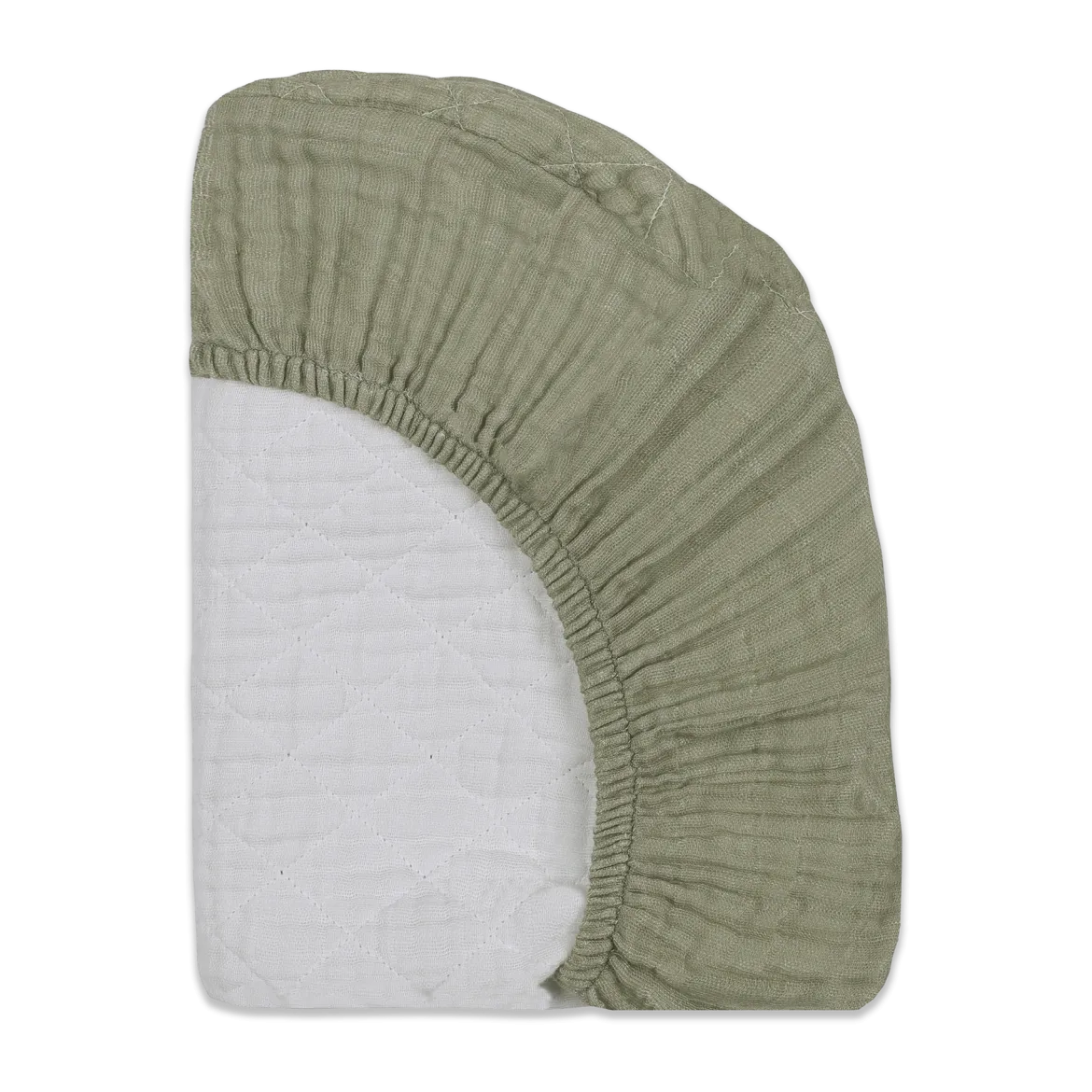 Quilted Changing Pad Cover in GOTS Certified Organic Muslin Cotton
