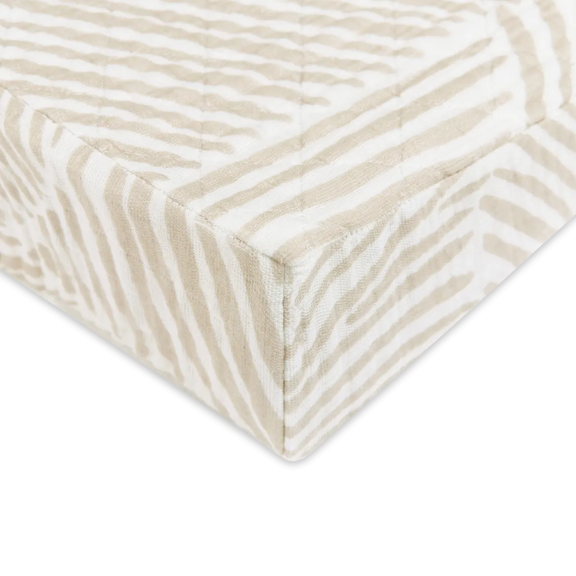 Quilted Changing Pad Cover in GOTS Certified Organic Muslin Cotton