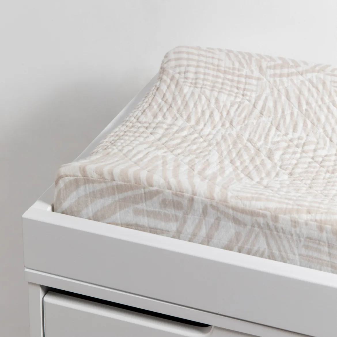 Quilted Changing Pad Cover in GOTS Certified Organic Muslin Cotton